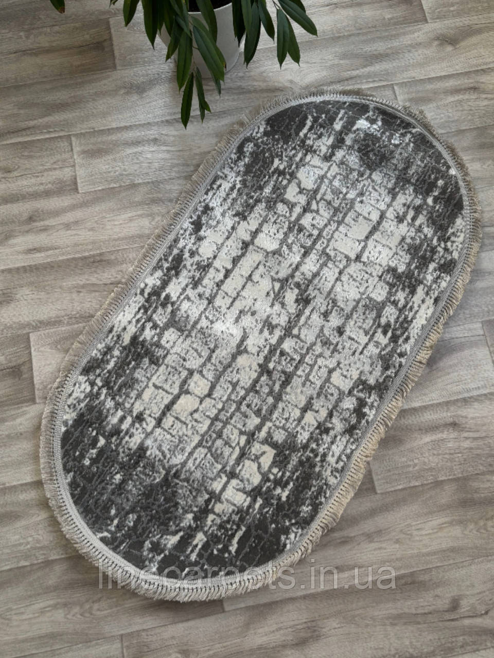 Сучасний килим овал LEVADO 09046A L.GREY/L.GREY