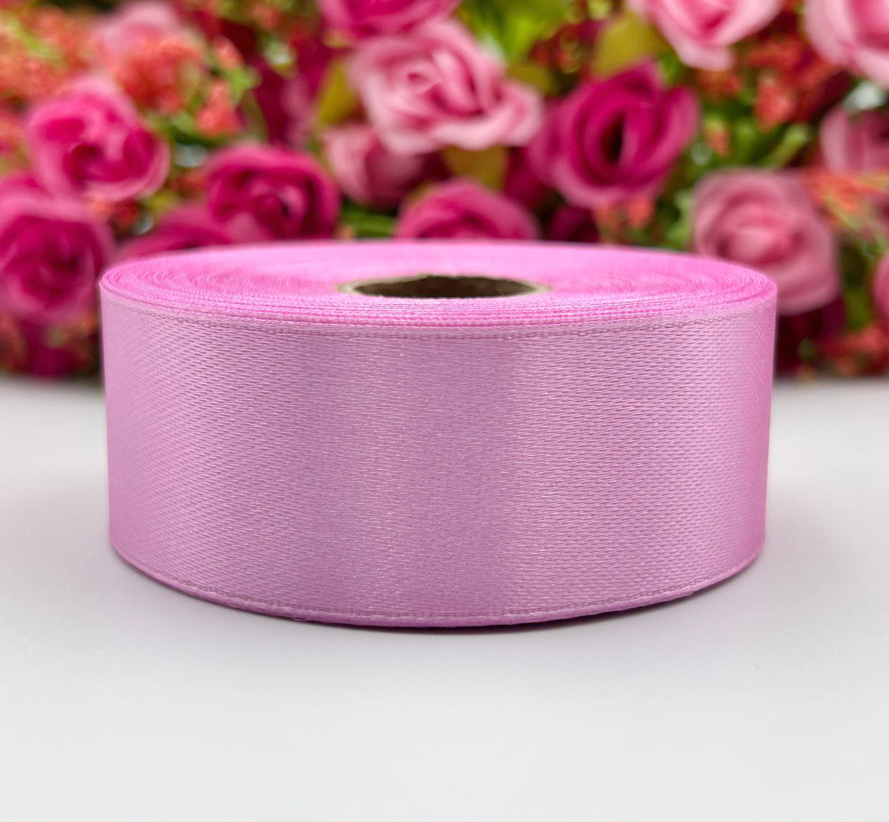 Атласна стрічка для рукоділля - 2,5 см x 23 м / Фіалковий, фото 1
