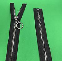 Блискавка 90 см тип-5 тракторна косий зуб чорний нікель імітація металу