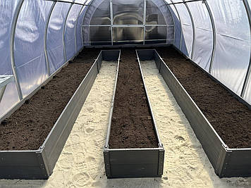 Висока грядка в теплицю (комплект матеріалу) із ДПК (довговічна) висотою 320мм без обрамлення
