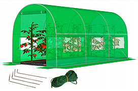 Садова теплиця з вікнами FunFit Garden 10m2 = 400*250*200 (Зелена) (1466) (mrk)