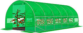 Садова теплиця з вікнами FunFit Garden 18m2 = 600*300*200 (Зелена) (1483) (mrk)