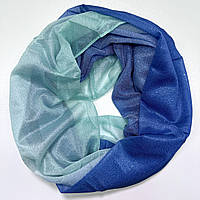 Легкий шарф снуд з переходом кольору із віскози. Жіночий весняний хомут