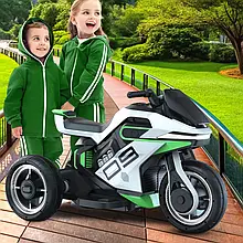 Електричний дитячий мотоцикл, електромобіль AM-300, Зелений (360T)