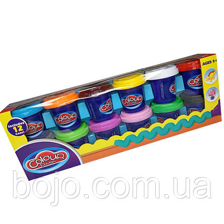 Захоплюючий дитячий ігровий набір для творчості Color Dough, 12 кольорів (B), фото 3