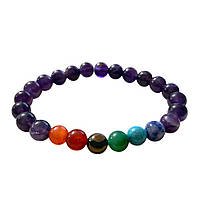 Браслет 7 чакр з Аметистом