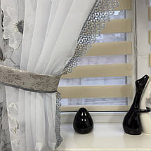 Фіранка на кухню №465 сірий, фото 4