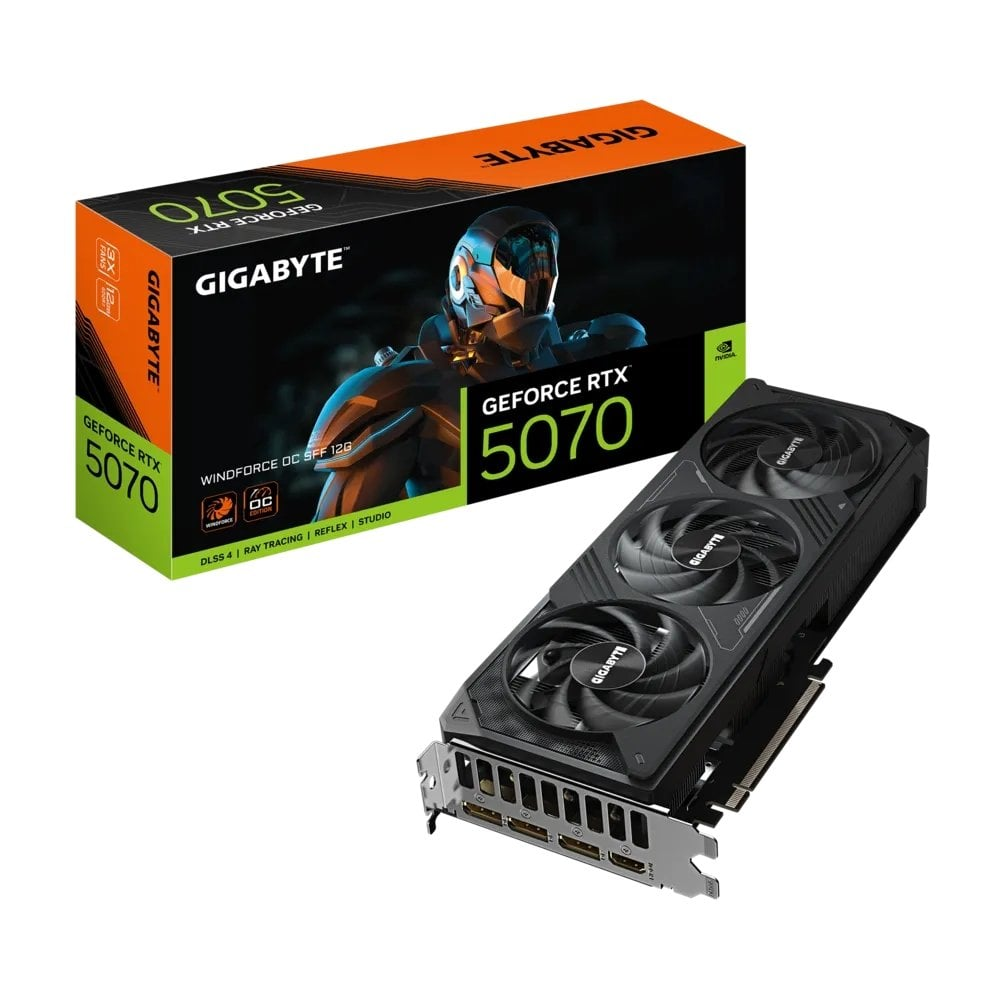 Відеокарта Gigabyte GeForce RTX 5070 WINDFORCE SFF OC 12288MB (GV-N5070WF3OC-12GD), фото 1