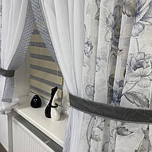 Фіранка на кухню №465 графіт, фото 2