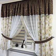 Фіранка на кухню №465 шоколад, фото 3
