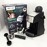 Кавомашина Rainberg кавоварка ріжкова з капучинатором 2200W espresso капучинатор кавоварка, фото 9