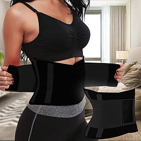 Стягуючий пояс для схуднення на липучці Hot Shapers Belt Power Чорний XL, фото 1