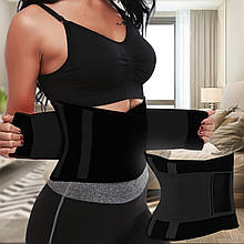 Стягуючий пояс для схуднення на липучці Hot Shapers Belt Power Чорний M