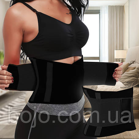 Стягуючий пояс для схуднення на липучці Hot Shapers Belt Power Чорний XXL, фото 1