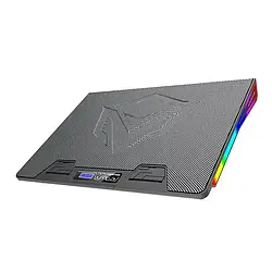 Підставка для ноутбука з охолодженням MEETION Gaming Cooling Pad CP5050 з підсвіткою RGB |9-19", 2USB| Чорний