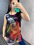 Жіноча літня майка з абстрактним принтом, фото 4