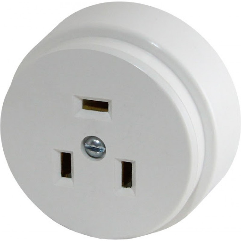 Гніздо для електроплит однофазне c/з (біле) Lemanso LMA313 (арт. LMA313), фото 1