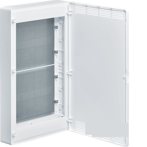 GOLF Щит з/у для ММ-обладнання з білими ПЕРФОРОВАНИМИ  дверцятами 4-рядний VS418PZF, фото 1