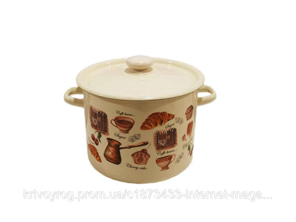 Каструля ем. 9л /2 циліндрична Кафе де Шері (молочна) I1621/2 ТМ IDILIA, фото 1