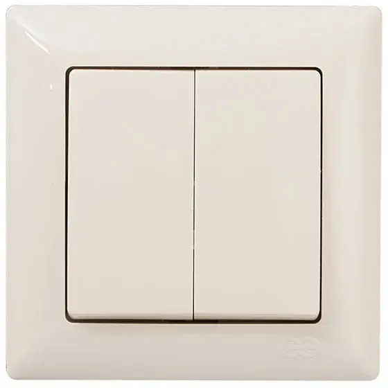 Вимикач 2кл. VISAGE КРЕМ (арт. VS 28 12 103), фото 1