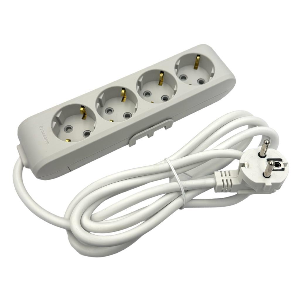 Подовжувач 4 гнізда 3 м із заземленням Panasonic X-tendia, фото 1