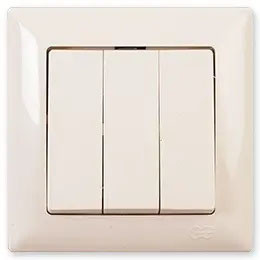 Вімікач 3кл. VISAGE КРЕМ (арт. VS 28 12 160), фото 1