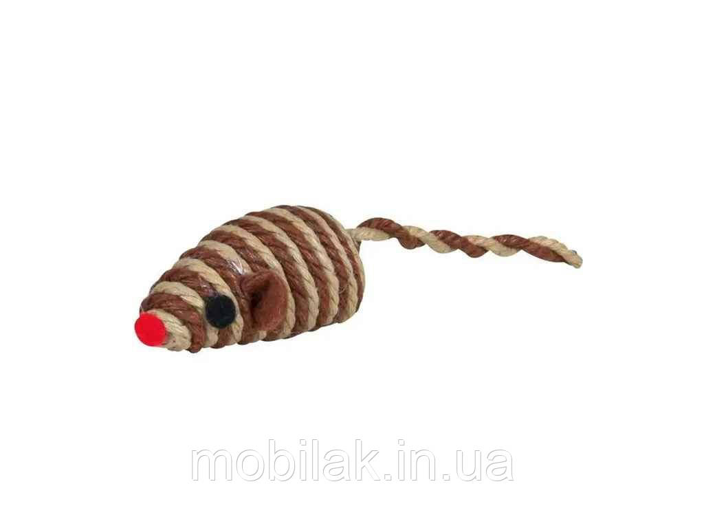 Іграшка для котів Миша сизаль 5см 1шт МІКС-кольори арт.45808 ТМ TRIXIE