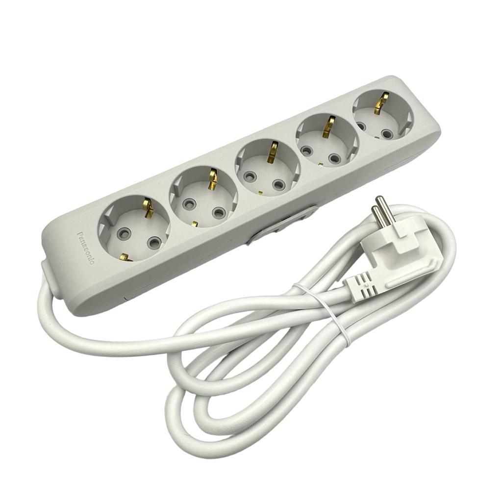 Подовжувач 3 метри із заземленням Panasonic X-tendia 5 гнізд, фото 1