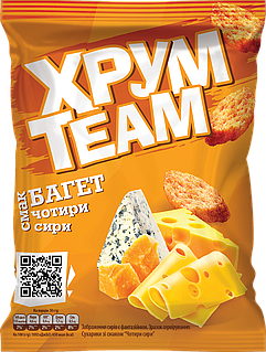 Сухарики багет ХрумTeam смак Чотири сири 60 г