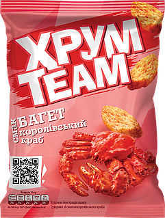 Сухарики багет ХрумTeam зі смаком королівського краба 60 г