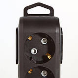 Подовжувач 3 гнізда 5 м Panasonic X-tendia із заземленням чорний, фото 4