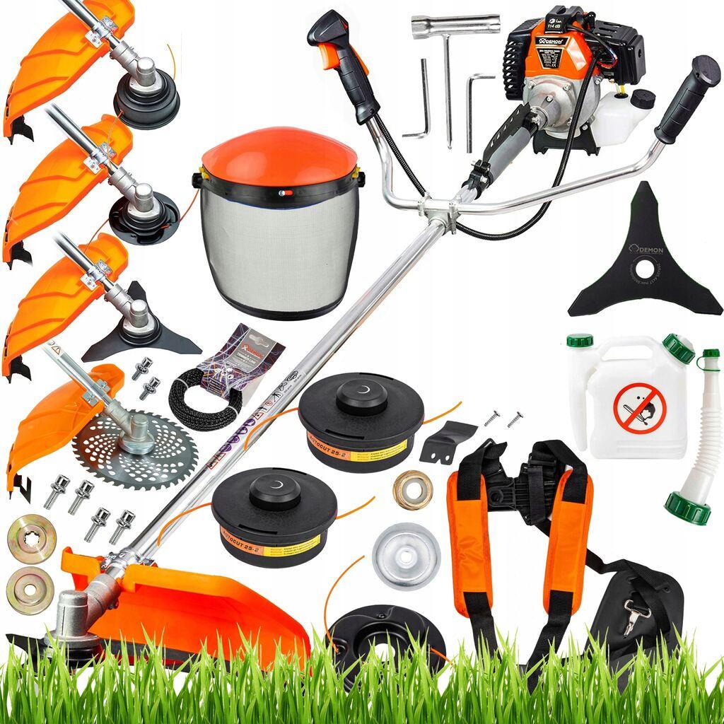 Мотокоса бензинова ручна садова DEMON RQ580 / Бензокоса тример для скошування трави, фото 1