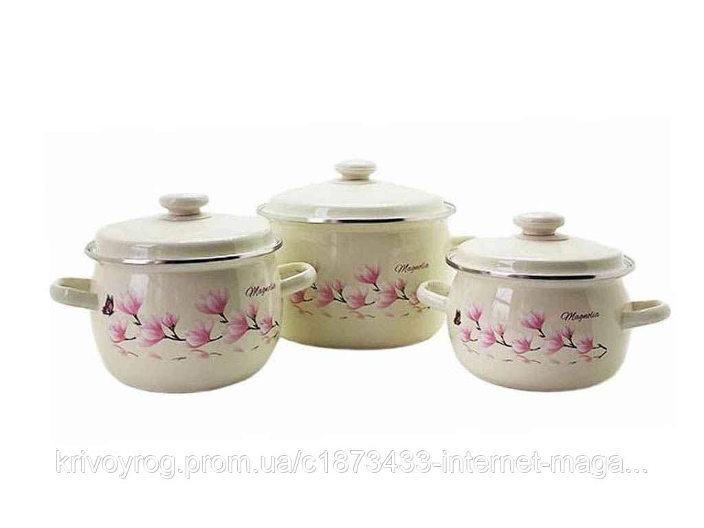 Набір посуду 3 предм. I928 Магнолія (молочна) ТМ IDILIA, фото 1