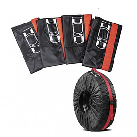 Набір чохлів для коліс R18-R20 з ручками 4шт Black (3_06266)