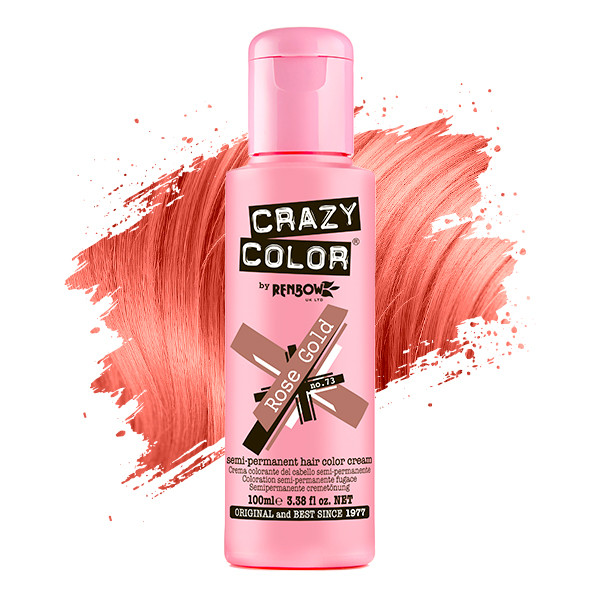 Тінт-фарба для волосся №73 рожеве золото Crazy Color, 100 мл