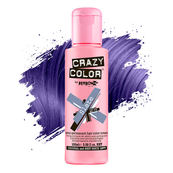 Тінт-фарба для волосся №74 слейт сіро-блакитний Crazy Color, 100 мл