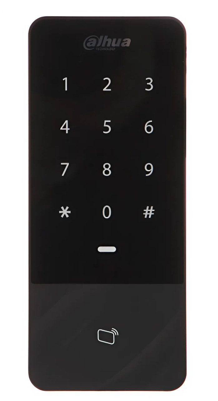 Термінал - зчитувач доступу по карті/паролю Dahua DHI-ASI1201E Mifare захист IP65 Чорний (10000000971)