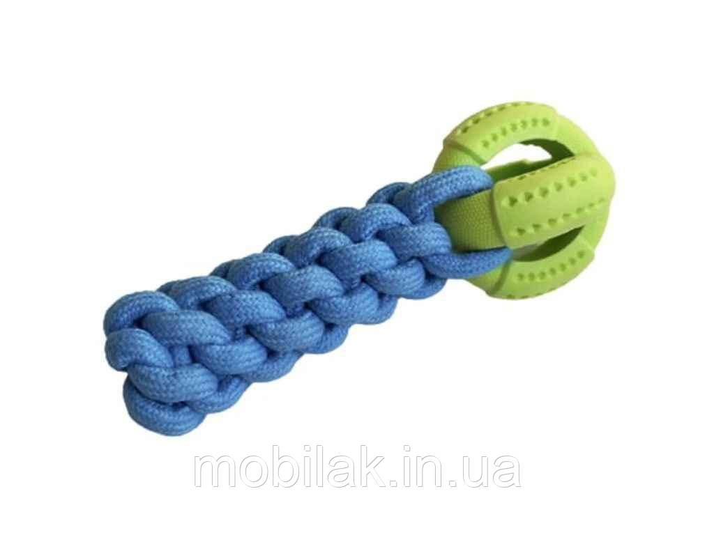 Іграшка для собак Іграшка кросфіт з мячем (24х10х6см), blue/green AGrizZzly 9550 ТМ ANIMALL