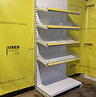 Кондитерський торговий стелаж пристінний високий 2350х1000 мм, WIKO б/у, білий, фото 4