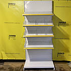 Кондитерський торговий стелаж пристінний 1950х1000 мм,  WIKO б/у, білий, фото 5