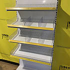 Кондитерський торговий стелаж пристінний 1950х1000 мм,  WIKO б/у, білий, фото 3