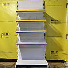 Кондитерський торговий стелаж пристінний 1950х1000 мм,  WIKO б/у, білий, фото 4