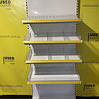 Кондитерський торговий стелаж пристінний 1950х1000 мм,  WIKO б/у, білий, фото 6