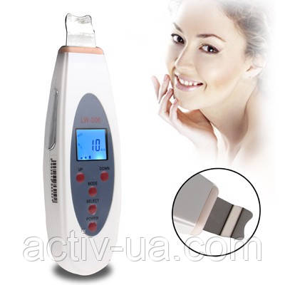 Скрабер ультразвуковий портативний LW-006, апарат для ультразвукового пілінгу та догляду за обличчям, фото 1