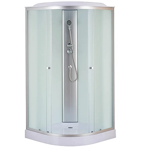 Бокс душовий без гідромасажу Mixxus STRONG SB02-90x90x215-FB SATIN з низьким піддоном