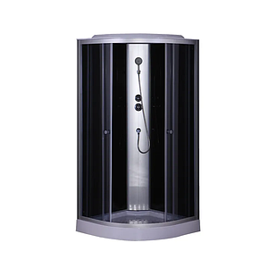 Бокс душовий без гідромасажу Mixxus STRONG SB02-90x90x215-GR SATIN з низьким піддоном