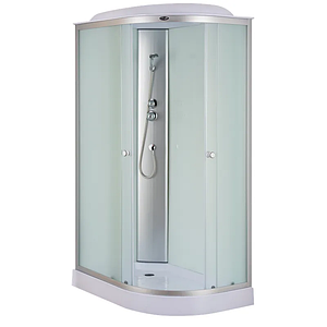 Бокс душовий без гідромасажу Mixxus WAVE SB02-120x80x215-L-FB SATIN з низьким піддоном