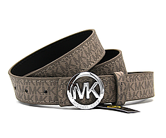 Ремінь жіночий Michael Kors канва 3 см Кава з молоком