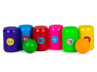 Боулінг Бочонки №2 10*6,5 см арт.1902 ТМ БАМСИК BP