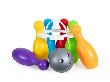 Кеглі дитячі пластикові № 2 35*38*35 см Великі кольоровi арт.0282 ТМ БАМСИК BP